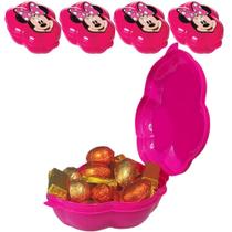 Kit 5 Pote Minnie Porta Ovos de Pascoa Bombom Lembrança