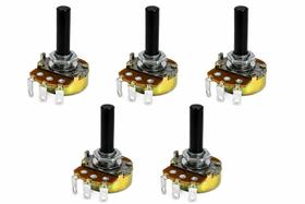 Kit 5 potenciometros rotativo 5kb 40mm eixo plastico Kit 5 potenciometros rotativo 5kb 40mm eixo plastico