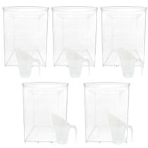 Kit 5 Potes Acrílico Retangular c/ Tampa 36l + Conchas 600ml Kit 5 Potes Acrílico Retangular c/ Tampa 36l + Conchas 600ml