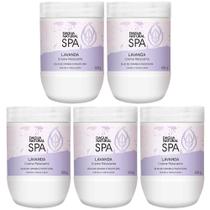 Kit 5 Potes Creme Relaxante Dagua Natural Spa Lavanda Óleo de Copaíba e Passiflora 650g Hidrata e Relaxa a Pele