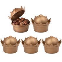 Kit 5 Potes de Doces e Decoração Festa Infantil de Coroa Dourado Kit 5 Potes de Doces e Decoração Festa Infantil de Coroa Dourado