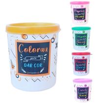 Kit 5 Potes de tempero colorido 200ml Organizadores cozinha Kit 5 Potes de tempero colorido 200ml Organizadores cozinha