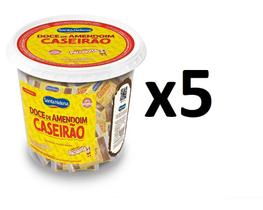 Kit 5 Potes Doce de Amendoim Caseirão 900gr c/ 20un Santa Helena