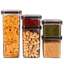 Kit 5 Potes em Acrílico de Cozinha para Guardar Alimentos Kit 5 Potes em Acrílico de Cozinha para Guardar Alimentos