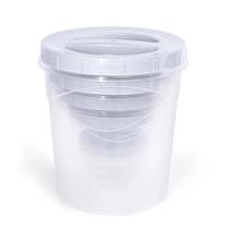 Kit 5 Potes Grandes Para Mantimento Multiuso Tamanhos Variados -Usual