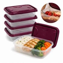 Kit 5 Potes Marmitas 700Ml Hermetico Retangulares Vasilha Fitness Porta Alimentos Microondas Freezer Multiuso Cozinha Pl Kit 5 Potes Marmitas 700Ml Hermetico Retangulares Vasilha Fitness Porta Alimentos Microondas Freezer Multiuso Cozinha Pl