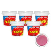 Kit 5 Potes Massa Massinha de Modelar Infantil 150g Escolar