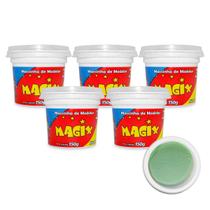 Kit 5 Potes Massa Massinha de Modelar Infantil 150g Escolar