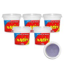 Kit 5 Potes Massa Massinha de Modelar Infantil 150g Escolar