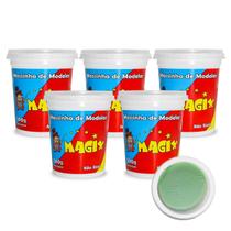Kit 5 Potes Massa Massinha de Modelar Infantil 500g Escolar