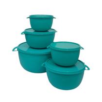 Kit 5 Potes Plastico Redondos Bowl Livre Bpa