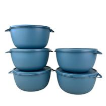 Kit 5 Potes Redondos Plástico com Tampa 1LT Empilhavel