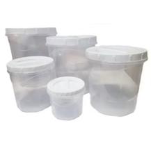 Kit 5 Potes Resistente Grande Plástico Usual tampa Rosca Organizadores De Alimento Conjunto