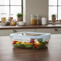 Kit 5 Potes Retangular Hermético Vidro Marmita Microondas Fitness Marmitinhas Casa Utensílio Doméstico Organização Cozinha Organizador Alimentos 370ml Kit 5 Potes Retangular Hermético Vidro Marmita Microondas Fitness Marmitinhas Casa Utensílio Doméstico Organização Cozinha Organizador Alimentos 370ml