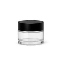 Kit 5 Potinhos de Vidro 10ml com Tampa Preta para Cosméticos Kit 5 Potinhos de Vidro 10ml com Tampa Preta para Cosméticos