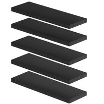Kit 5 Prateleiras Decorativas 30cm MDF Com Fixação Cozinha Quarto Sala Nicho Cozinha Organização