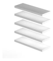 Kit 5 Prateleiras Lisa Nicho Mdf Tamanho Branco