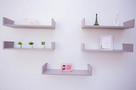 Kit 5 Prateleiras U Mdf 45x20 Cinza Nicho Livros Revista