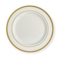 Kit 5 Pratinhos sobremesa Acrílico Luxo Dourado 18cm festa