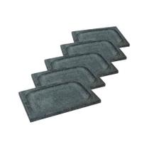 Kit 5 Prato Retangular Bandeja de Servir Pedra Sabão 20x30cm