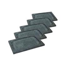 Kit 5 Prato Retangular Bandeja De Servir Pedra Sabão 20x30cm.