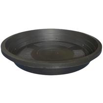 Kit 5 Pratos Plástico Redondo para Vasos Plantas 20 cm - Preto