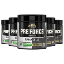 Kit 5 Pre Force Limão 300g Unilife Kit 5 Pre Force Limão 300g Unilife