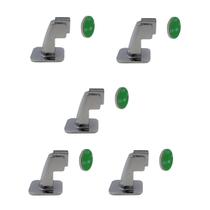 Kit 5 prendedor fixador trava porta magnético adesivo cromado 804 imab imã piso e parede Kit 5 prendedor fixador trava porta magnético adesivo cromado 804 imab imã piso e parede