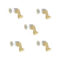 Kit 5 prendedor fixador trava porta magnético dourado escovado acetinado 808 imab imã piso e parede Kit 5 prendedor fixador trava porta magnético dourado escovado acetinado 808 imab imã piso e parede