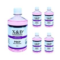 Kit 5 Prep 500ml X&D Preparador Bactericida Para Higienizar As Unhas