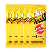 Kit 5 Preservativos Blowtex Retardante Leve 9 Pague 6 unidades