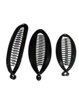 Kit 5 Presilhas banana clips de cabelo tamanho sortido preta Kit 5 Presilhas banana clips de cabelo tamanho sortido preta