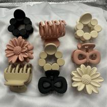 KIT 5 PRESILHAS Piranha Grampo Gancho Cabelo Aleatórias Plástico Soft Reforçada Adulto Moda