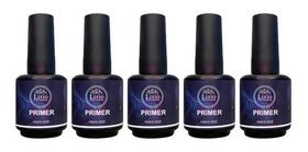 Kit 5 Primer Lirió Unhas Gel Acrigel Fibra Led Uv Porcelana