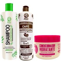 Kit 5 Progressiva Café Marroquina 1l + 6 Shampoo 1l E 9 Mascara Pós Quimica 300g