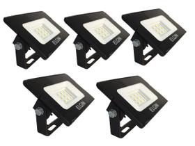 Kit 5 Projetor Refletor De Led 10W 6500K Holofote Branco