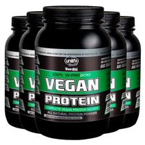Kit 5 Proteína Vegetal Chocolate 22g Vegan Protein Unilife 900g Kit 5 Proteína Vegetal Chocolate 22g Vegan Protein Unilife 900g
