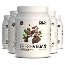 Kit 5 Proteina Vegetal Dux Fresh Vegan Cacau 520g