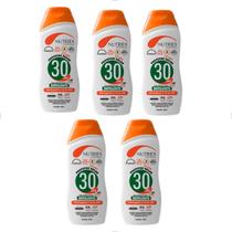 Kit 5 Protetor Filtro Solar FPS30 120ml Com Repelente Nutriex Kit 5 Protetor Filtro Solar FPS30 120ml Com Repelente Nutriex