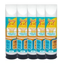 Kit 5 Protetor Solar Happy Sol FPS 60 2 Em 1 Repelente 150ml Kit 5 Protetor Solar Happy Sol FPS 60 2 Em 1 Repelente 150ml