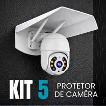Kit 5 Protetores Cameras Segurança Proteção Universal Wifi Branco Kit 5 Protetores Cameras Segurança Proteção Universal Wifi Branco
