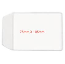 Kit 5 Protetores de documentos com aba. Tamanho 75mm X 105mm