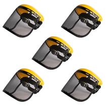 KIT 5 Protetores Faciais Tela Aço Operador Roçadeira - Sanre