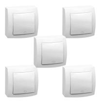 Kit 5 Pulsador SistemaX Pial Legrand 675005 2A 250v Branco