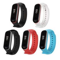 Kit 5 Pulseiras 2 cores Nsmart store compatíveis com Mi Band 3/4