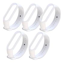 Kit 5 Pulseiras Compativel MB5/MB6 Várias Cores Silicone Super Resistente M5 Premium