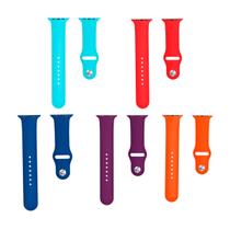 Kit 5 Pulseiras para Apple Watch 38/40mm Silicone Goldentec