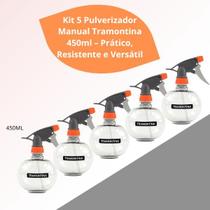 Kit 5 Pulverizador Tramontina 450ml Spray Multiuso Profissional Limpeza Jardim