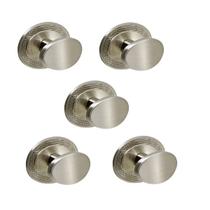 Kit 5 Puxador Beetle Com Base Granada Zen Escovado