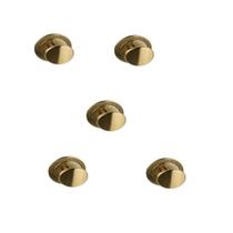 Kit 5 puxador beetle com base granada zen gold escovado